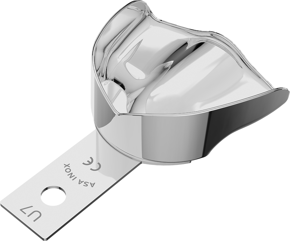 Nicht perforiert, Edelstahl - anterior, bezahnt - Retentionsrand - OK - S 2810-U7 – ASA Dental S.p.A. Uninominale, Einmalabdrucklöffel