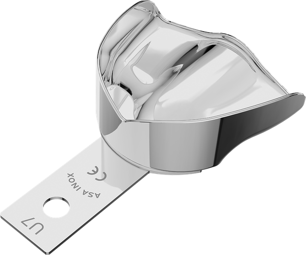 Nicht perforiert, Edelstahl - anterior, bezahnt - Retentionsrand - OK - S 2810-U7