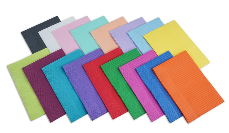 Folded dental bibs – CEDA PRESS LLC, Servietten und Patientenumhänge
