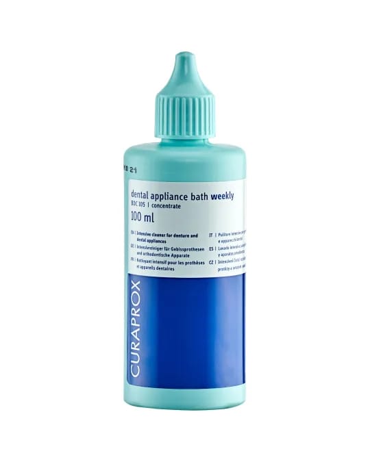 Zahnprothesenreiniger BDC Weekly, 100 ml – Curaden AG, Prothesenkunststoffe