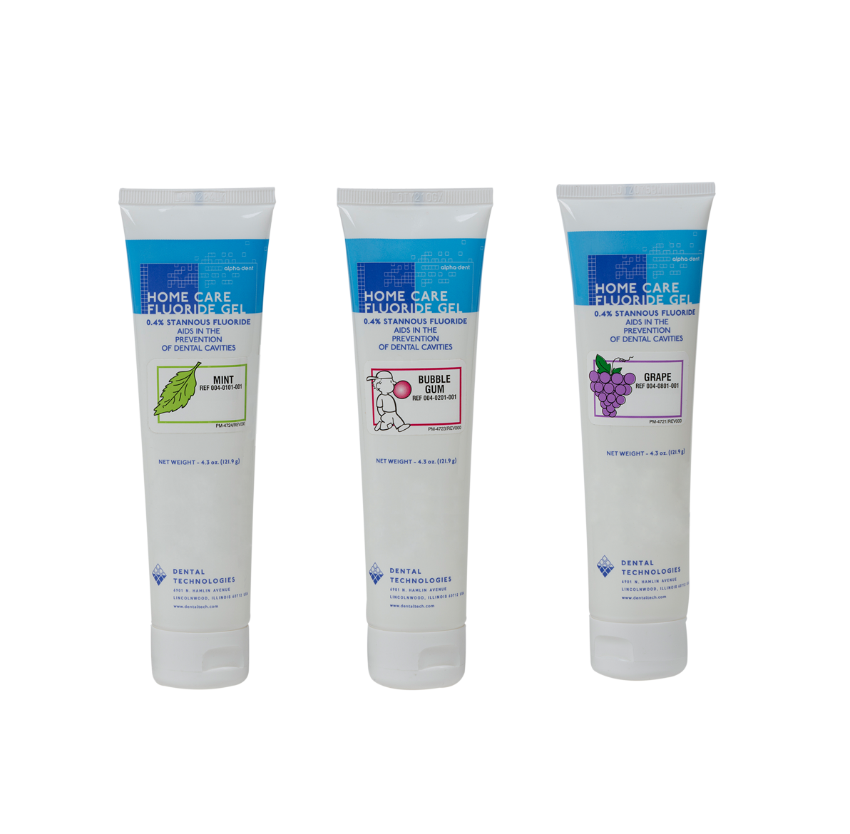 ALPHA-DENT ® HOME CARE FLUORIDE GEL – Dental Technologies, Inc., Fluoridierung