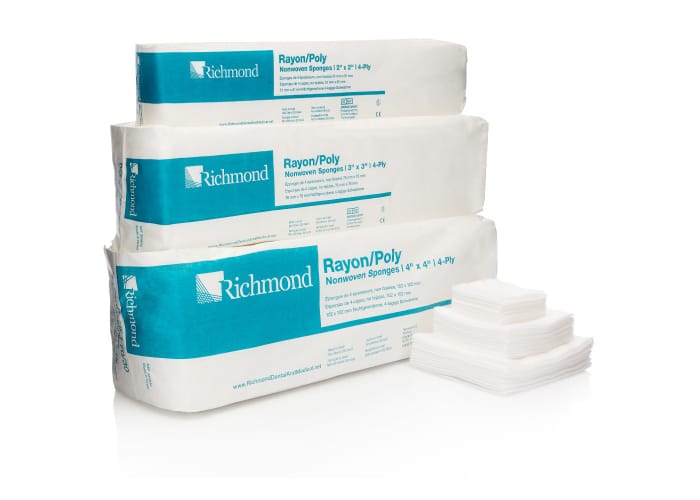Viskose/Poly-Vliesstoff-Tupfer – Richmond Dental and Medical, Einwegartikel