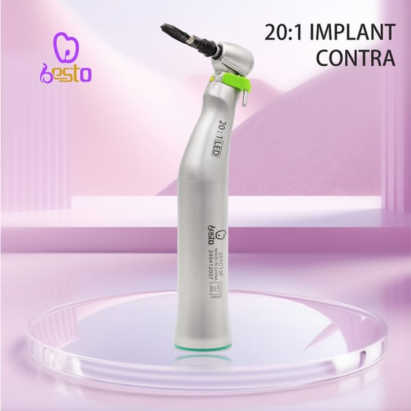 Denta Implant Handpiece E-generator LED 20:1 Implant Contra Angle Dental Handpiece
