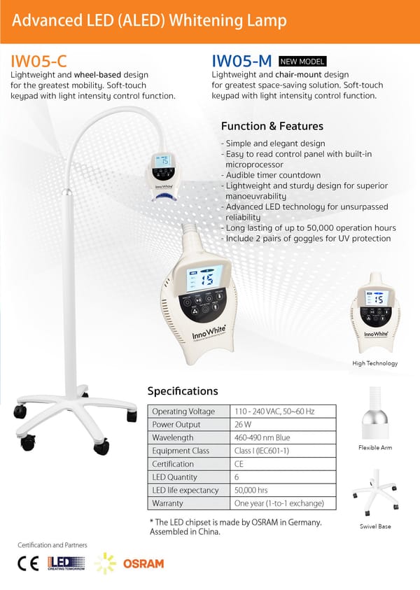 InnoWhite IW05-C Advanced LED (ALED) Bleachinglampe