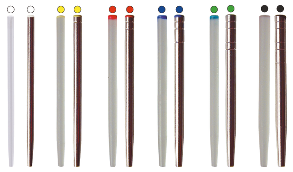 10 black cylindro-conical stainless steel pins L22mm ø 1.7mm