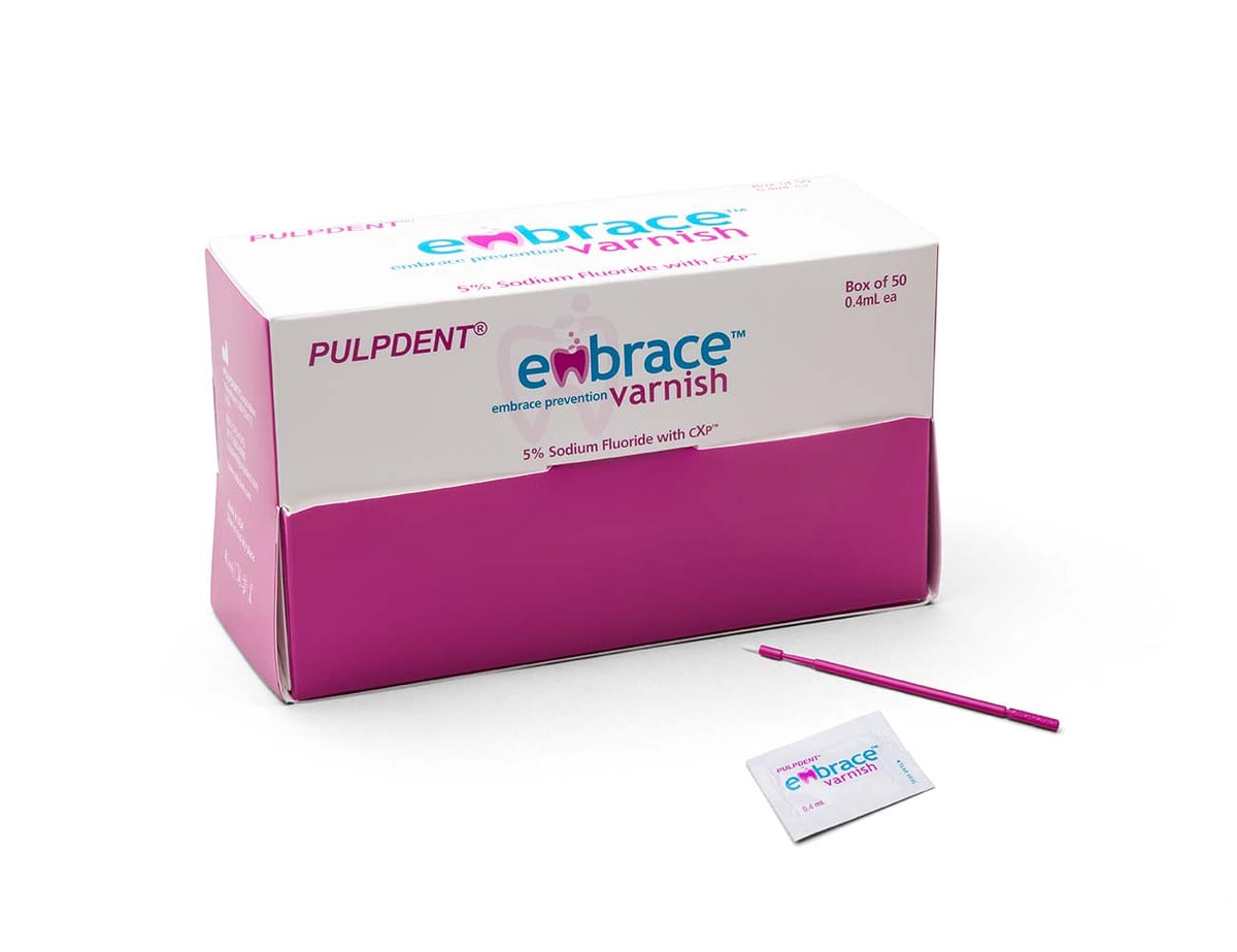 Embrace™ Varnish FV – Pulpdent Corporation, Fluoridierung