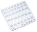 Trays with lids and inserts for band cabinet, Marking: Standard lower molar bands 890-425-00