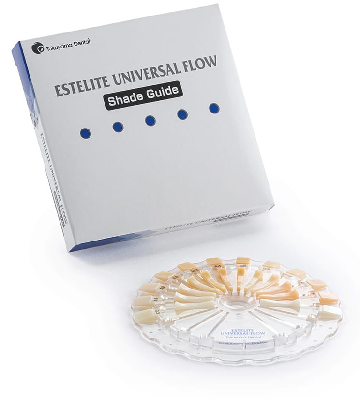 Farbfächer ESTELITE UNIVERSAL FLOW 13798 – Tokuyama, Farbschlüssel