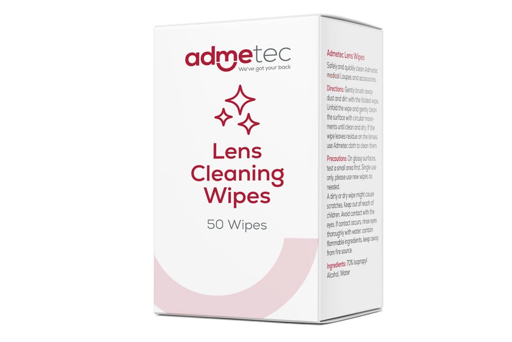 Lens Cleaning Wipes – Admetec Solutions Ltd., Lupenbrillen und Mikroskope