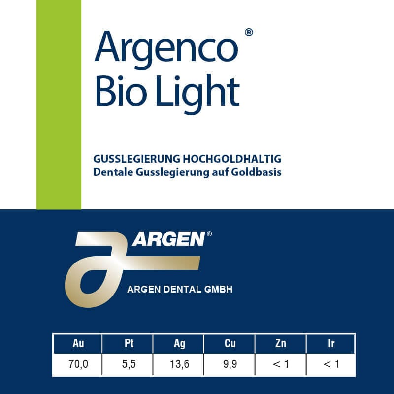 Argenco Bio Light – ARGEN Dental, Legierungen und Lote