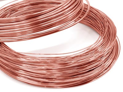 9ct Red Gold Round Wire 2.50mm, 100% Recycled Gold
