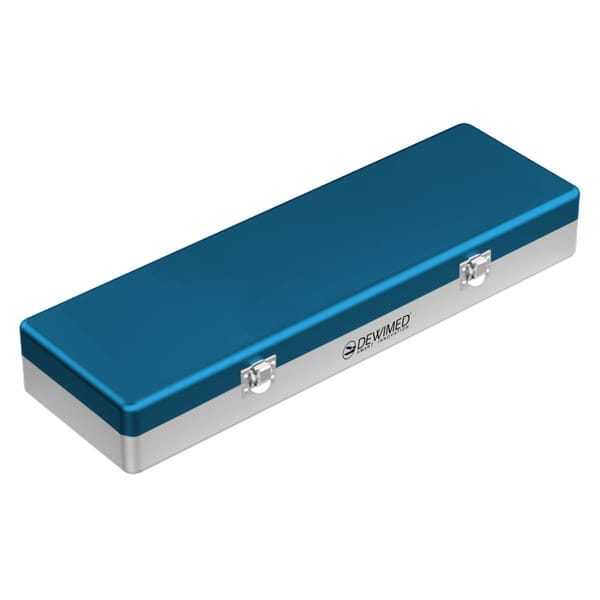 container implant model, 500 x 170 x 75 mm blue non-perforated bottom and non-perforated lid 88.504.20