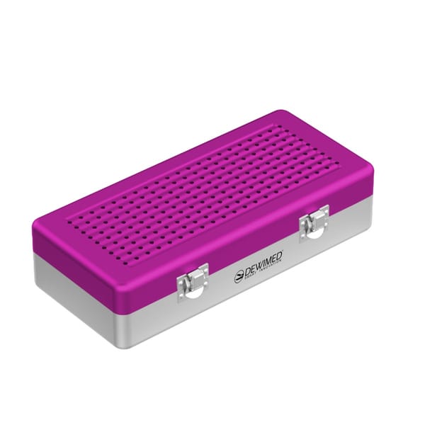 container implant model, 300 x 150 x 75 mm purple non-perforated bottom and perforated lid 88.504.80
