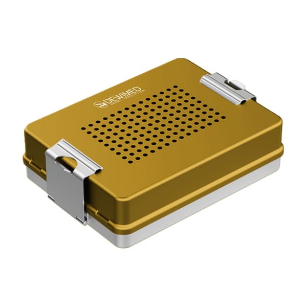 container mini implant, 200 x 147 x 57 mm yellow non-perforated bottom and perforated lid 88.521.00