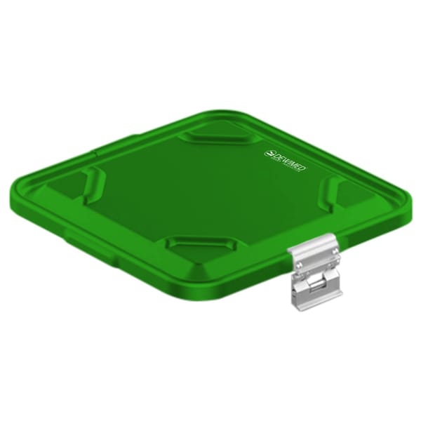 container lid green, 295 x 280 mm flat model non-perforated 88.617.92