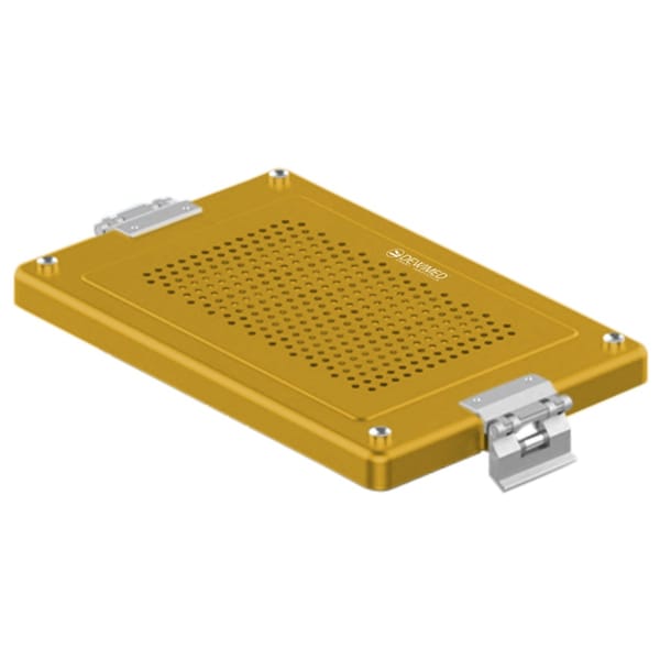 container lid yellow, 325 x 192 mm dental model perforated 88.618.81