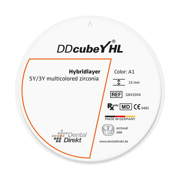 DD cubeY® HL Zirkonoxid Ø 98.5 mm, A3.5