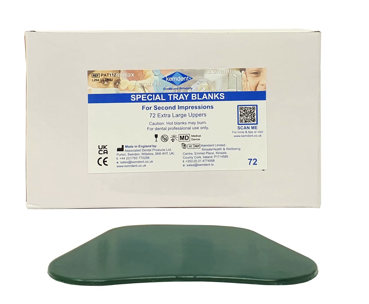 Special Trays Plain – Associated Dental Products Limited Kemdent, Löffelmaterial