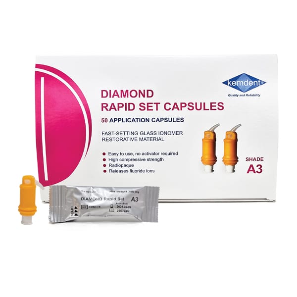 Diamond Rapid Set Capsules – Associated Dental Products Limited Kemdent, Glasionomerzemente