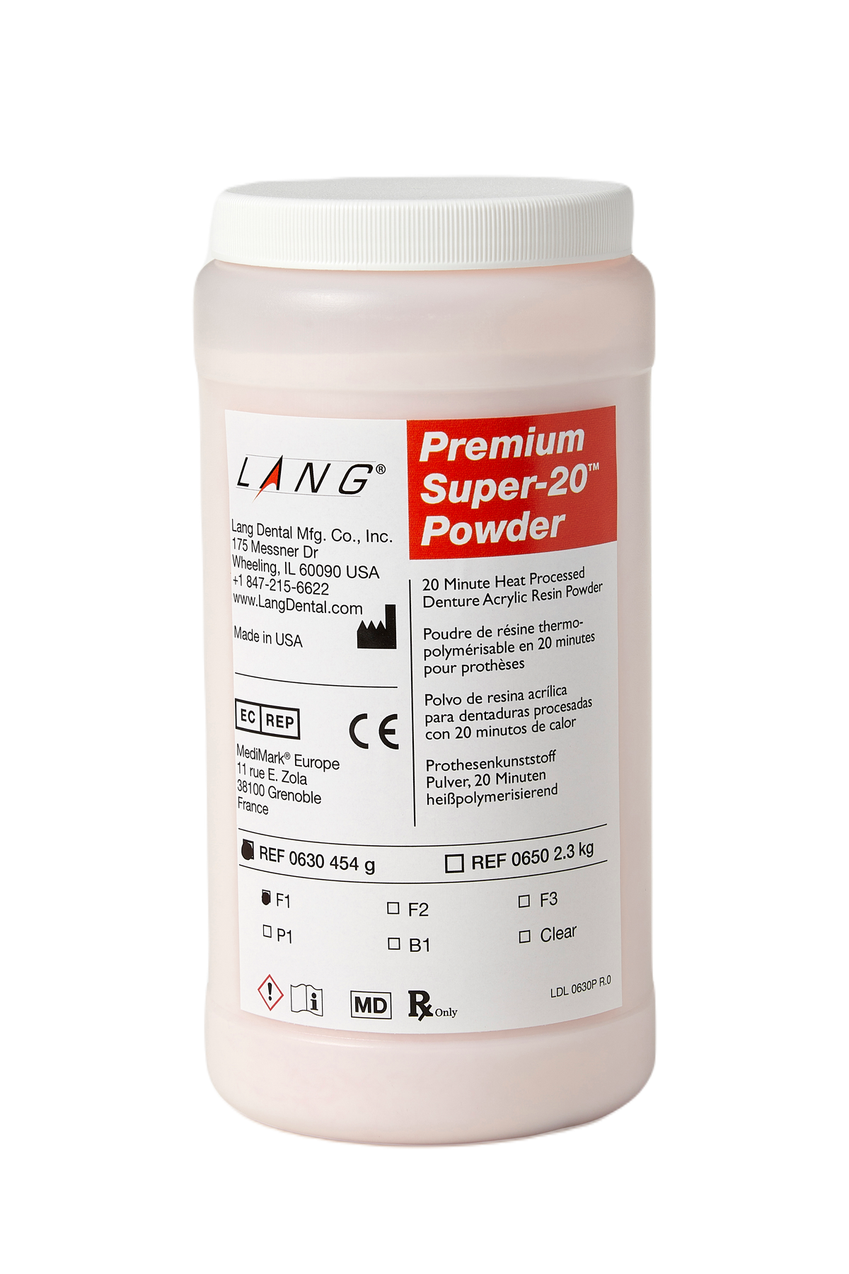 Premium Super-20 Powder – Lang Dental Mfg. Co., Inc., Prothesenkunststoffe