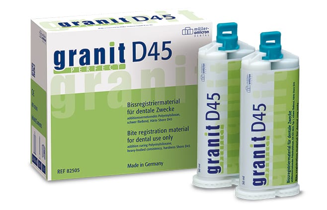 granit PERFECT D45 extra hard bite registration material 86505 – Müller-Omicron, Bissregistrierung