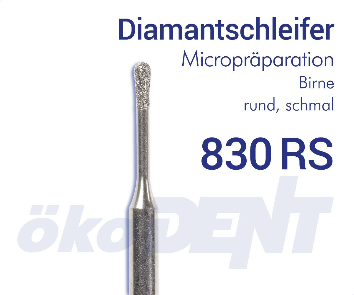 Micro-Diamant 830RS - Birne, rund, schmal – ökoDENT, Diamanten