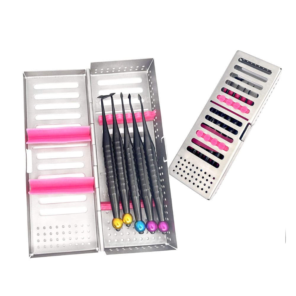 Bernard Syndesmotom Luxationsinstrumente Set mit 5 Stück in Kassette – Precision Dental, Chirurgische Instrumente