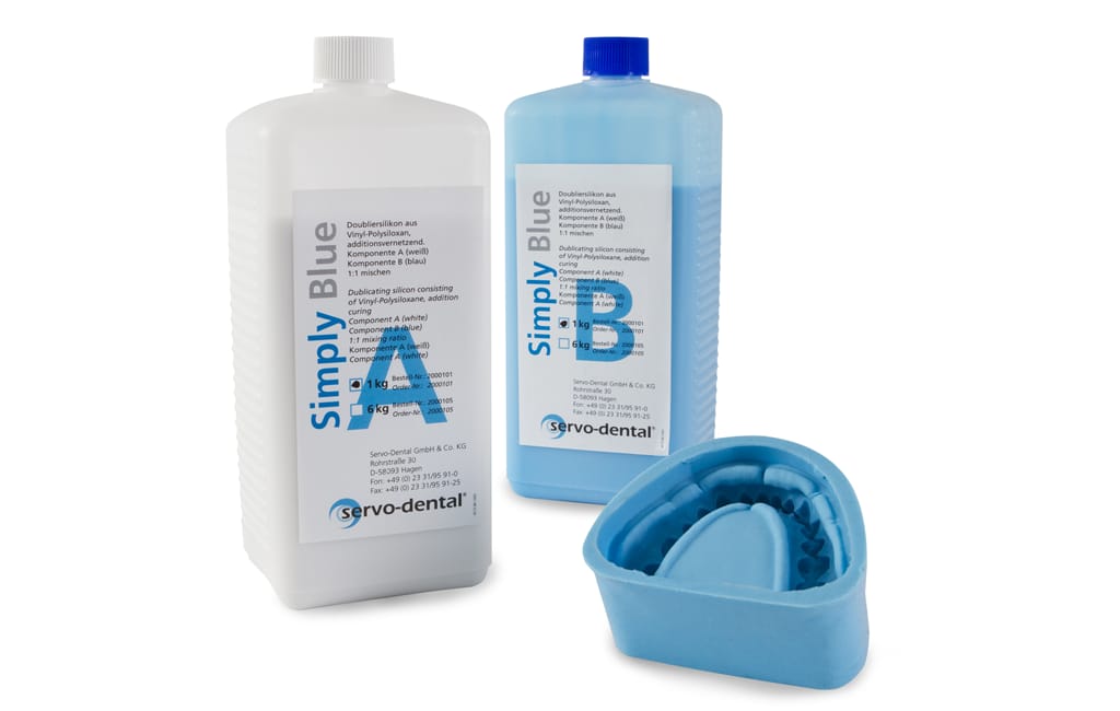 Simply Blue – Servo-Dental, Dubliermassen und Dublierküvetten