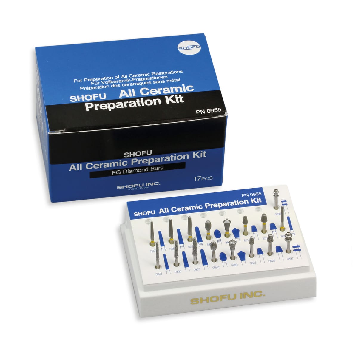 All Ceramic Preparation Kit – Shofu Dental, Bohrerständer