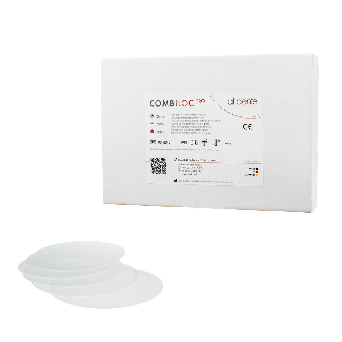COMBILOC Pro transparent Ø 125 mm – SILADENT Dr. Böhme & Schöps, Tiefziehfolien und -platten