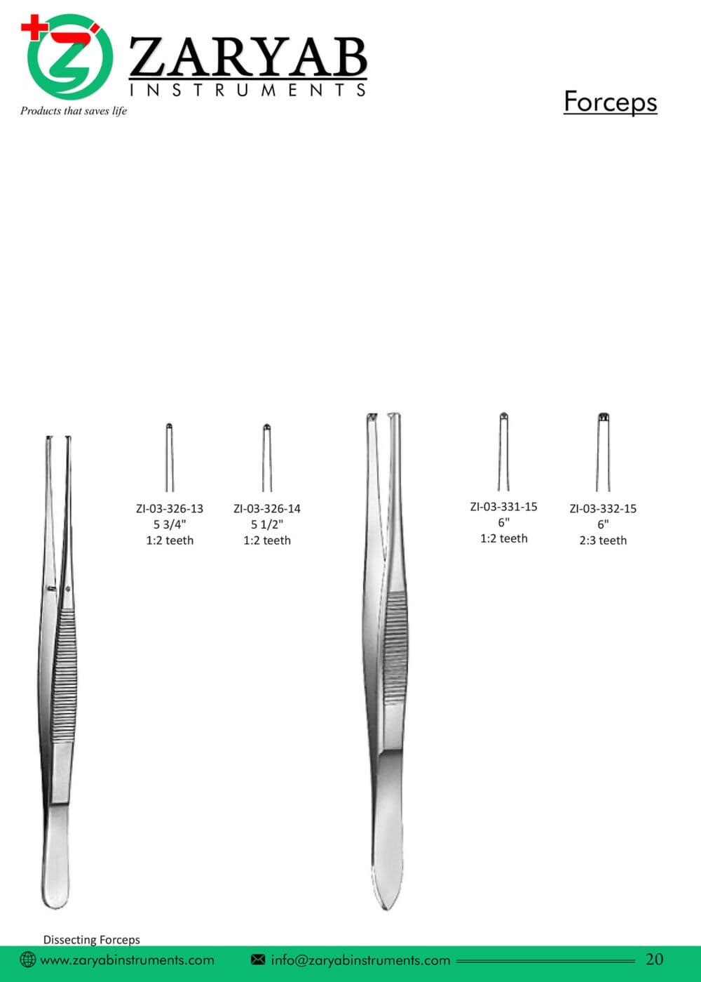 Forceps – Zaryab Instruments, Extraktionszangen