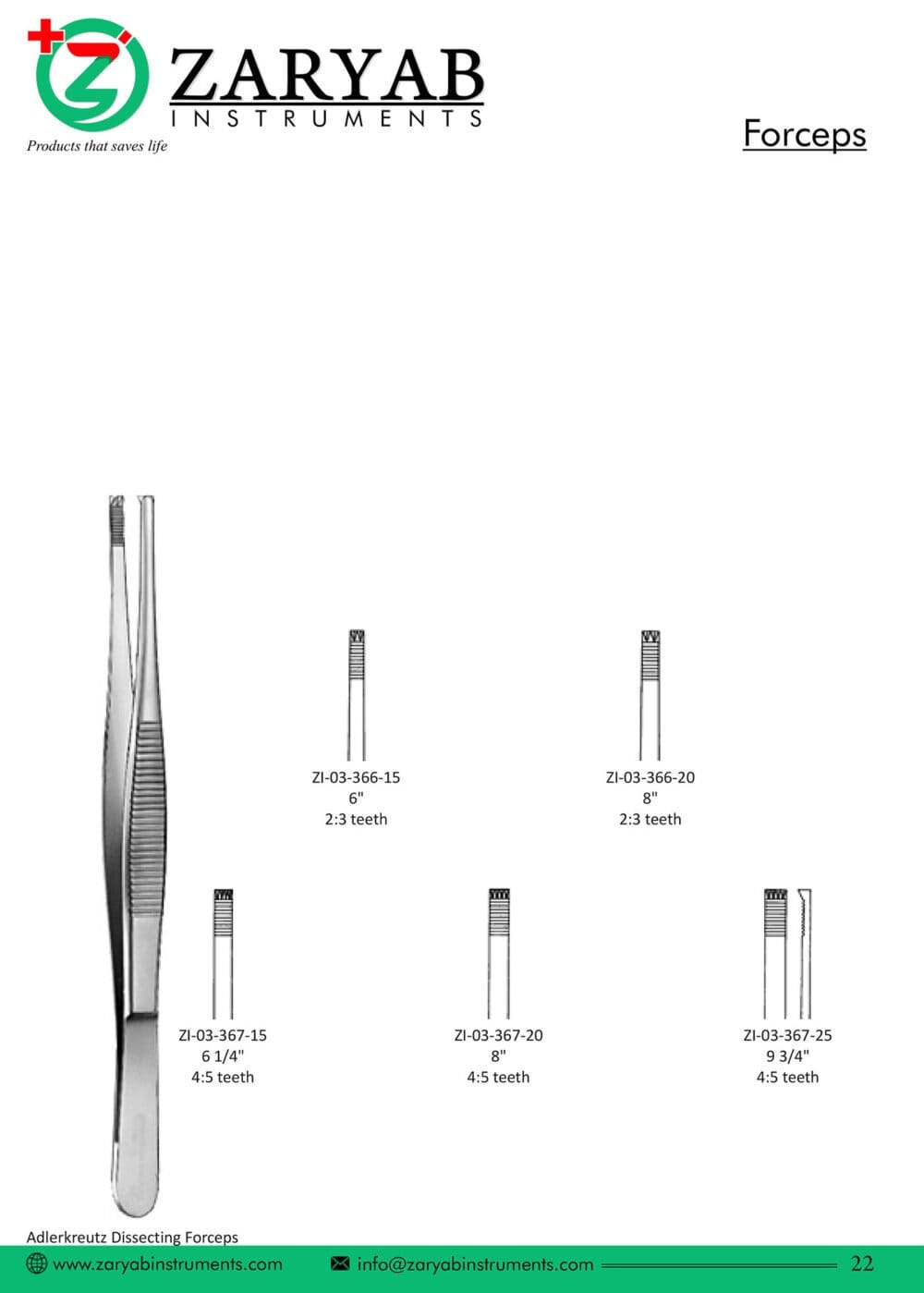 Forceps – Zaryab Instruments, Extraktionszangen