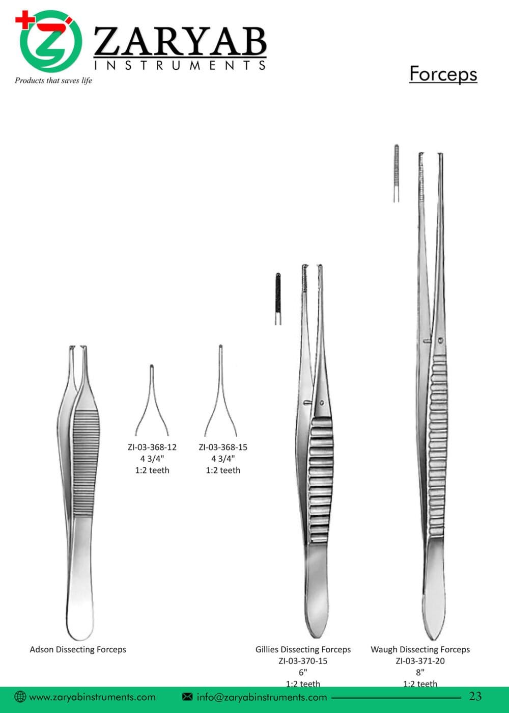 Forceps – Zaryab Instruments, Extraktionszangen