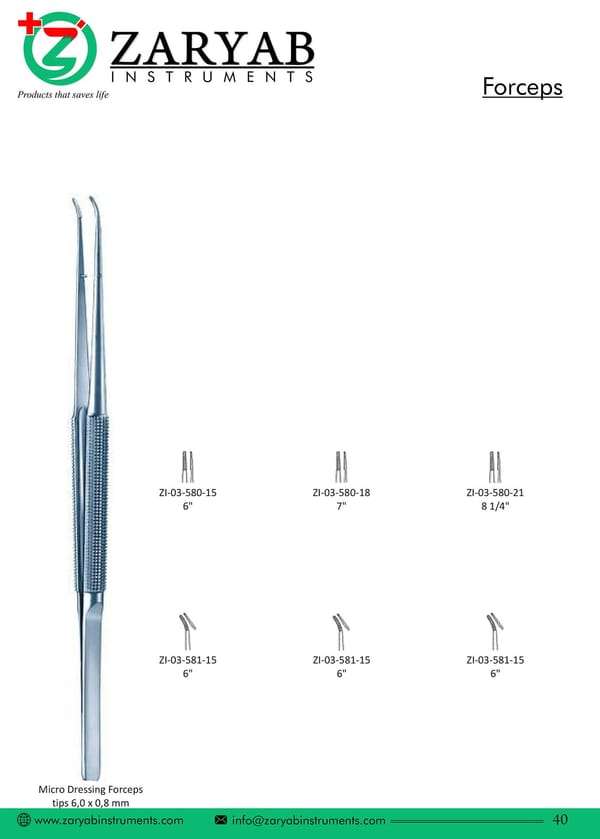 Forceps ZI-03-580-15