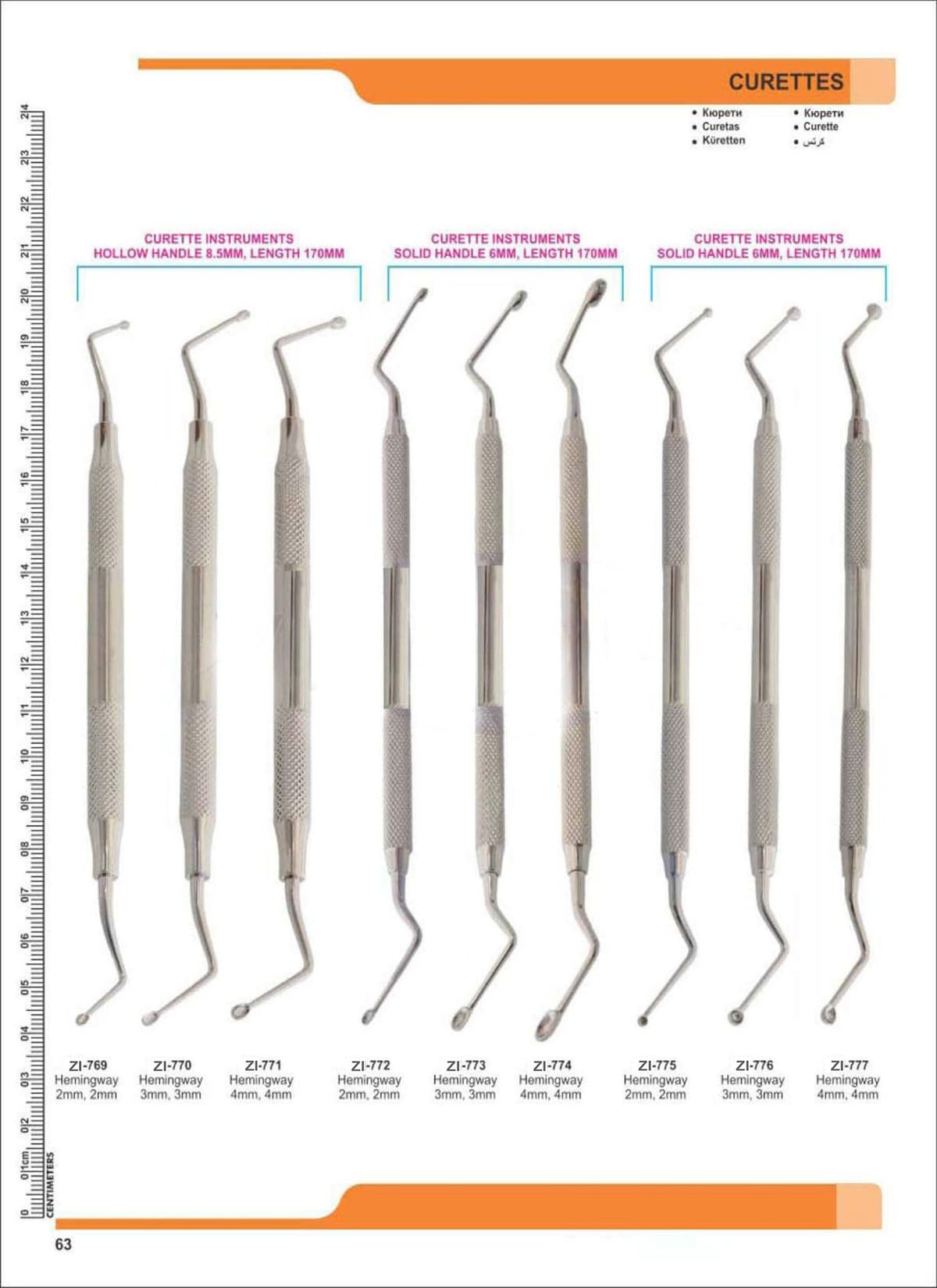 Curettes ZI-769 – Zaryab Instruments, Küretten