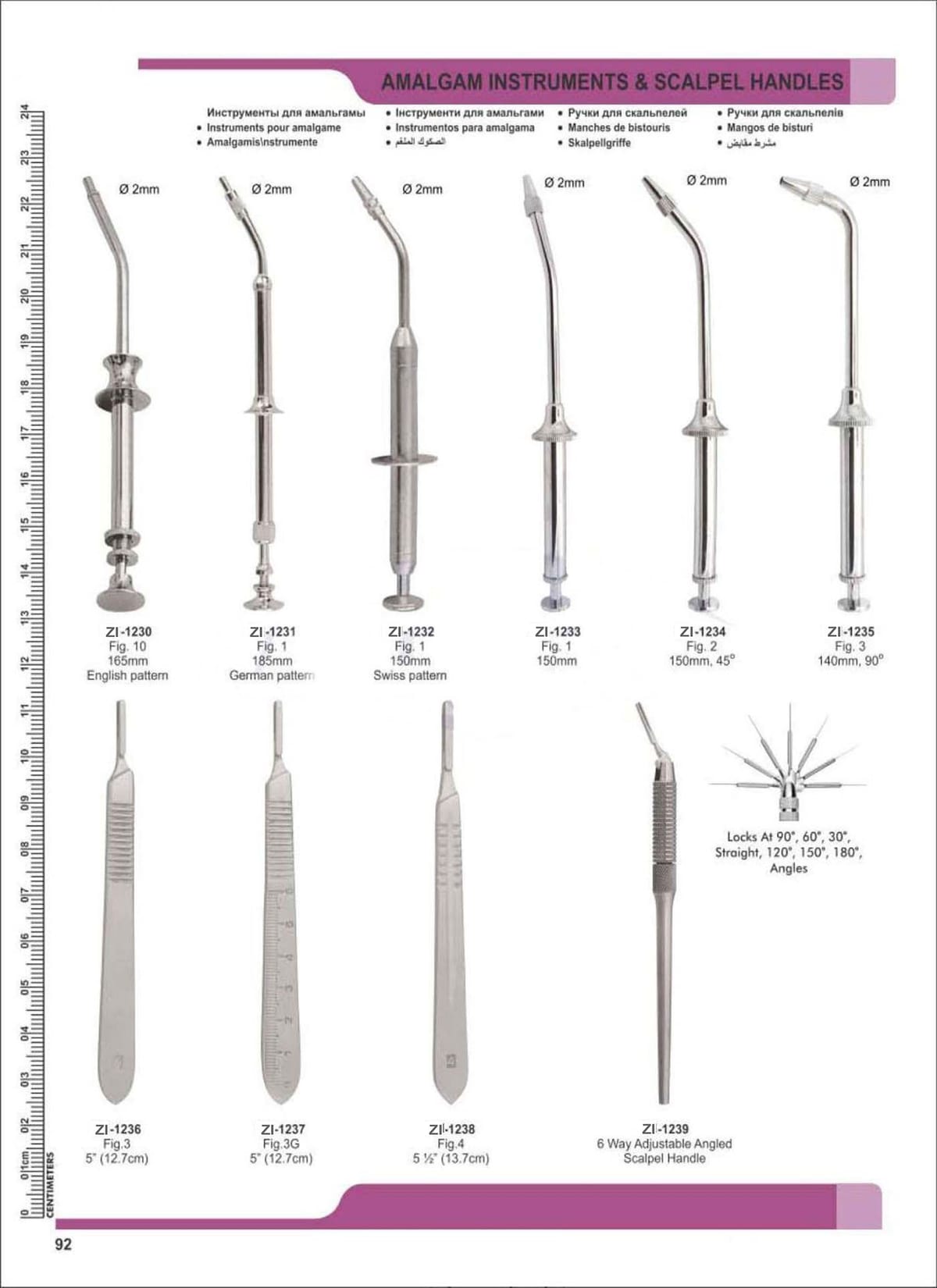 Amalgam Instruments & Scalpel Handle – Zaryab Instruments, Amalgamschnitzer