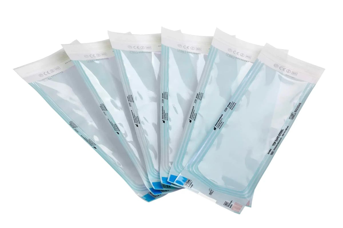 Sterilization Pouches 75 x 250 mm – Akzenta International SA, Sterilisationsschläuche und -beutel
