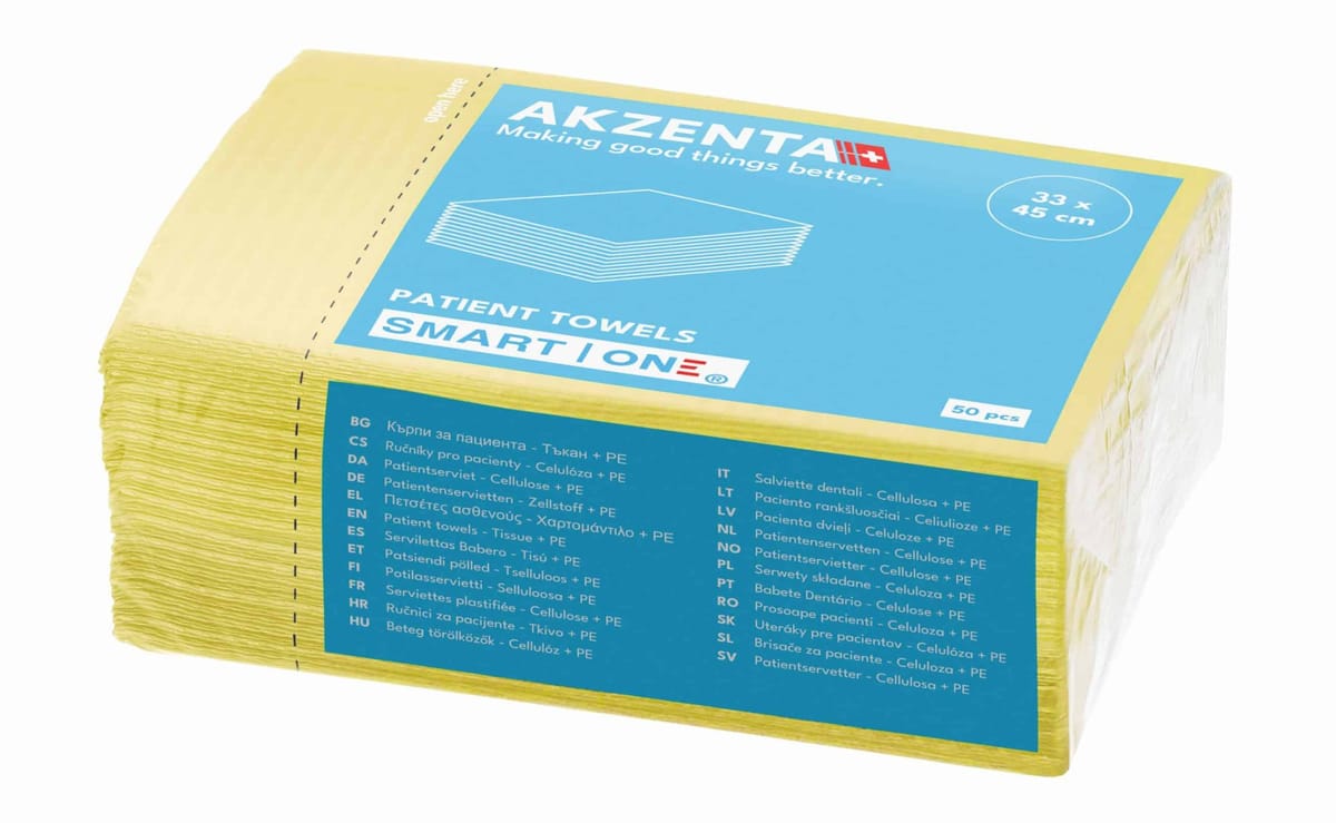 Patient Towels 2-ply. Yellow – Akzenta International SA, Praxisbekleidung