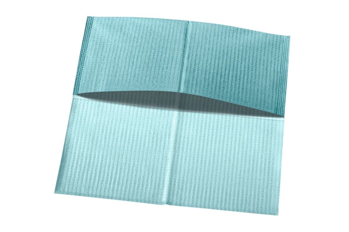 Headrest Covers Tissue-PE Laguna Blue – Akzenta International SA, Einwegartikel