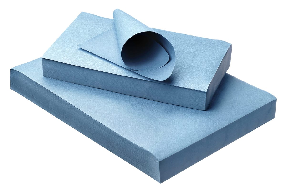 Tray Paper Blue 18 x 28 cm – Akzenta International SA, Gipszusätze, Stumpflacke und Gipslöser