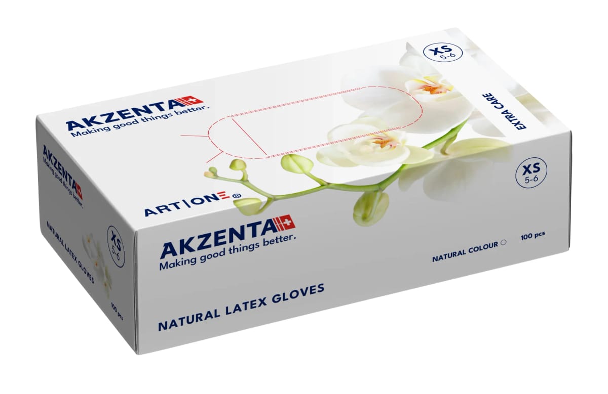 Latex Gloves - Extra Care - White (XS) – Akzenta International SA, Arbeitskleidung - Arbeitsschutz