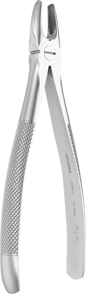 OK-Frontzähne - 17.3 ± 0.3 cm - mit geriffelten Spitzen 0100-1 – ASA Dental S.p.A. Uninominale, Extraktionszangen Oberkiefer