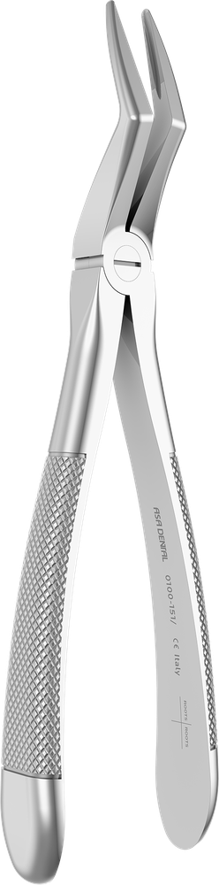OK-Wurzel - 19,5 cm - mit geriffelten Spitzen 0100-151/ – ASA Dental S.p.A. Uninominale, Extraktionszangen Unterkiefer