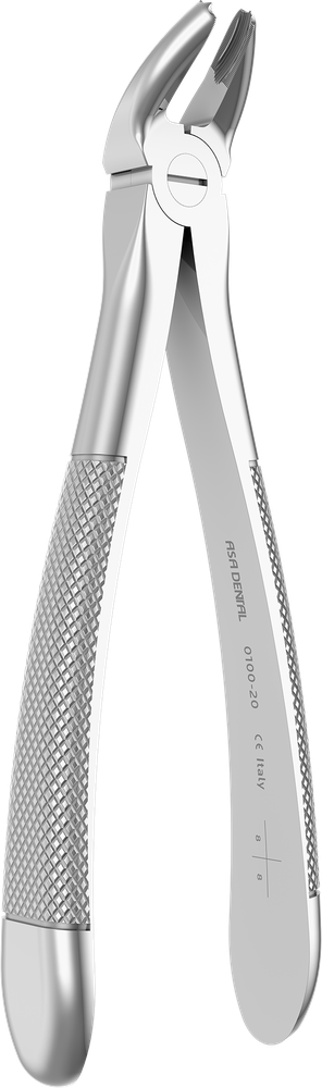 UK-Weisheitszähne - 14 ± 0.2 cm - mit geriffelten Spitzen 0100-20 – ASA Dental S.p.A. Uninominale, Spezialzahnzangen