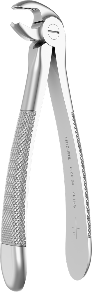UK-Molaren links - 15,5 cm - mit geriffelten Spitzen 0100-24 – ASA Dental S.p.A. Uninominale, Extraktionszangen Unterkiefer