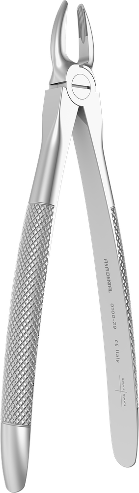 OK-Wurzeln - 17,3 cm - mit geriffelten Spitzen 0100-29 – ASA Dental S.p.A. Uninominale, Extraktionszangen Oberkiefer