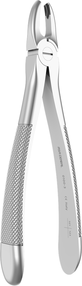 Überlappende Front und Eckzähne - 17,2 cm - mit geriffelten Spitzen 0100-3 – ASA Dental S.p.A. Uninominale, Extraktionszangen Oberkiefer