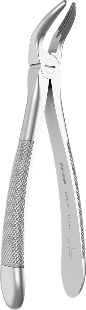 UK- Wurzeln und Frontzähne - 16,5 cm - mit geriffelten Spitzen 0100-31 – ASA Dental S.p.A. Uninominale, Extraktionszangen Oberkiefer