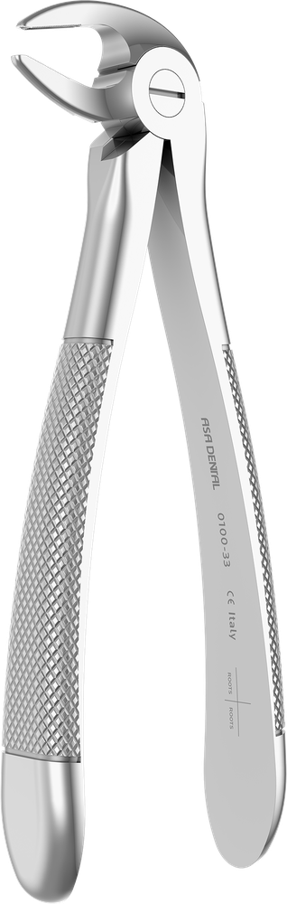 UK-Wurzeln - 15.2 ± 0.2 cm - mit geriffelten Spitzen 0100-33 – ASA Dental S.p.A. Uninominale, Extraktionszangen Unterkiefer