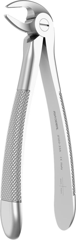 UK-Wurzeln - 15,2 cm - mit geriffelten Spitzen 0100-33A – ASA Dental S.p.A. Uninominale, Extraktionszangen Unterkiefer